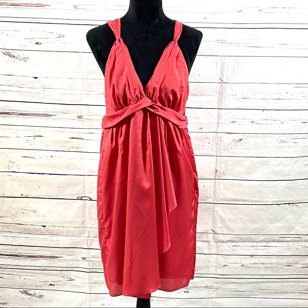 Banana‎ Republic A-Line Dress Backless Red Size 12